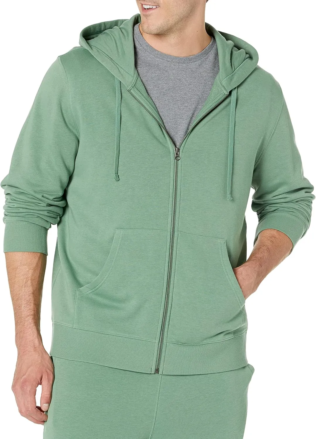 Amazon Essentials Men's Long-Sleeve French Terry Full-Zip Hoodie (Available in Big & Tall)