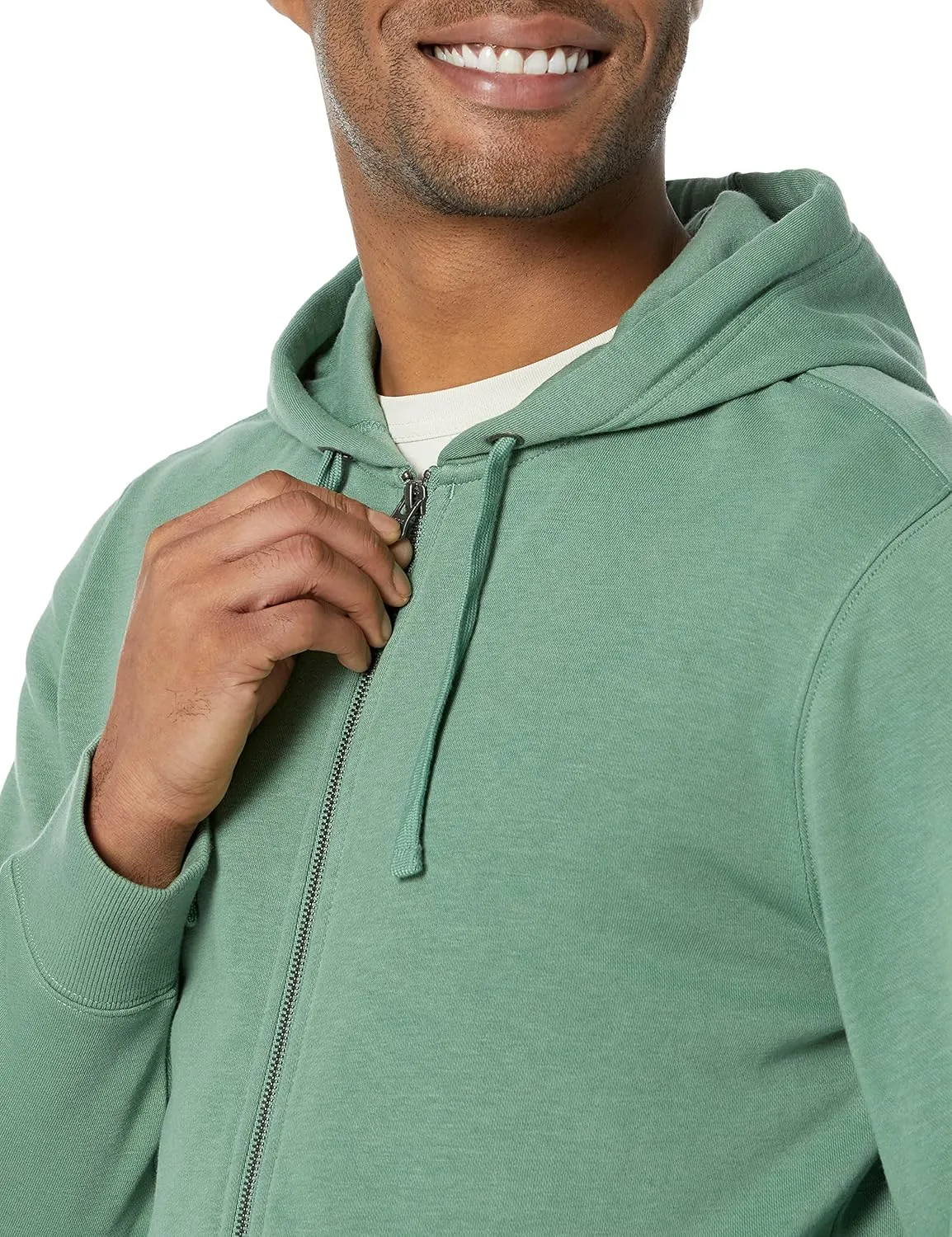 Amazon Essentials Men's Long-Sleeve French Terry Full-Zip Hoodie (Available in Big & Tall)