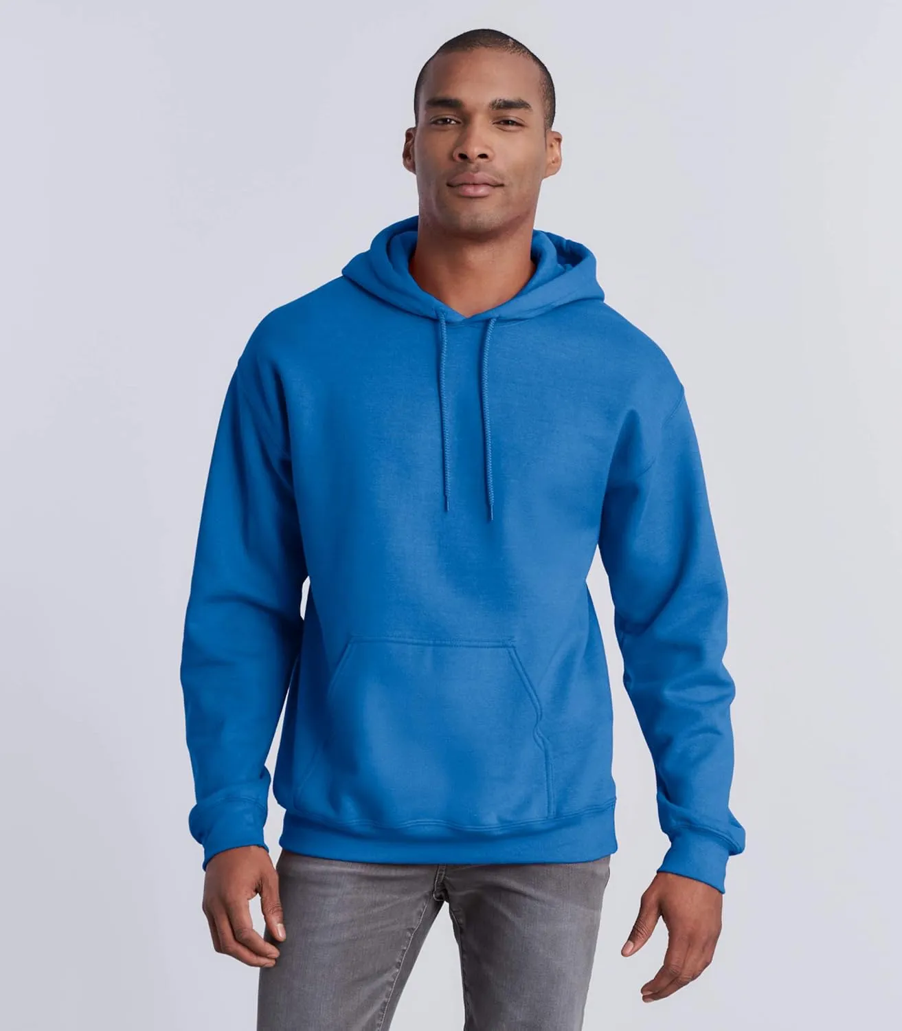 Gildan Men's Heavy Blend Drawcord Hooded Sweatshirt, Safety Pink