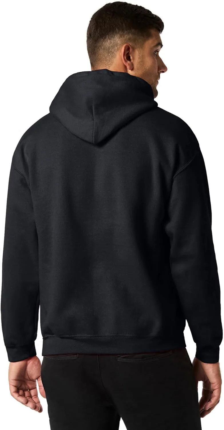 Gildan Men's Heavy Blend Drawcord Hooded Sweatshirt, Safety Pink