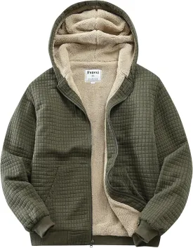 Men's Fleece Heavyweight Full Zip Hoodie Sweatshirt Jacket Hooded for Men