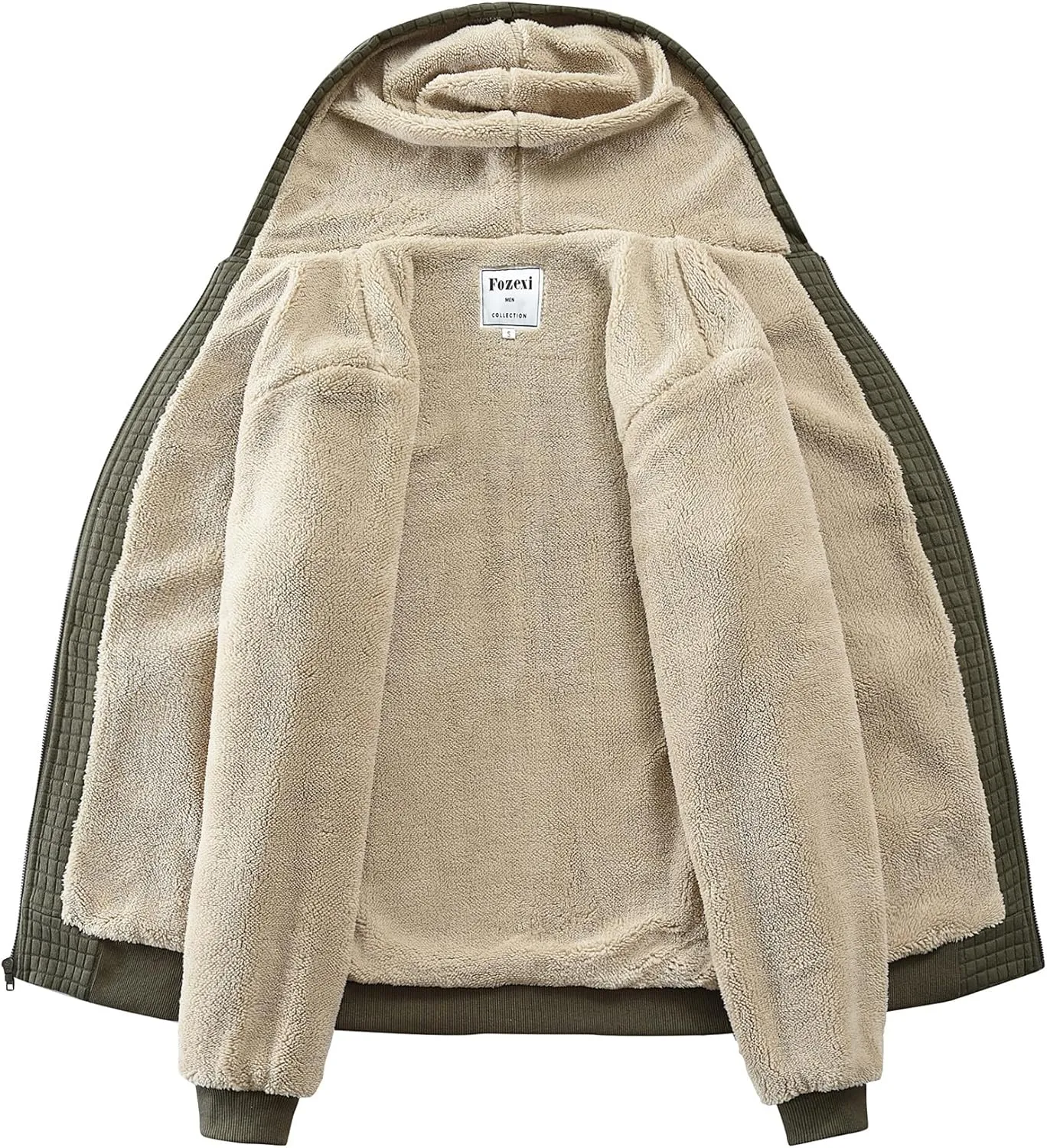 Men's Fleece Heavyweight Full Zip Hoodie Sweatshirt Jacket Hooded for Men