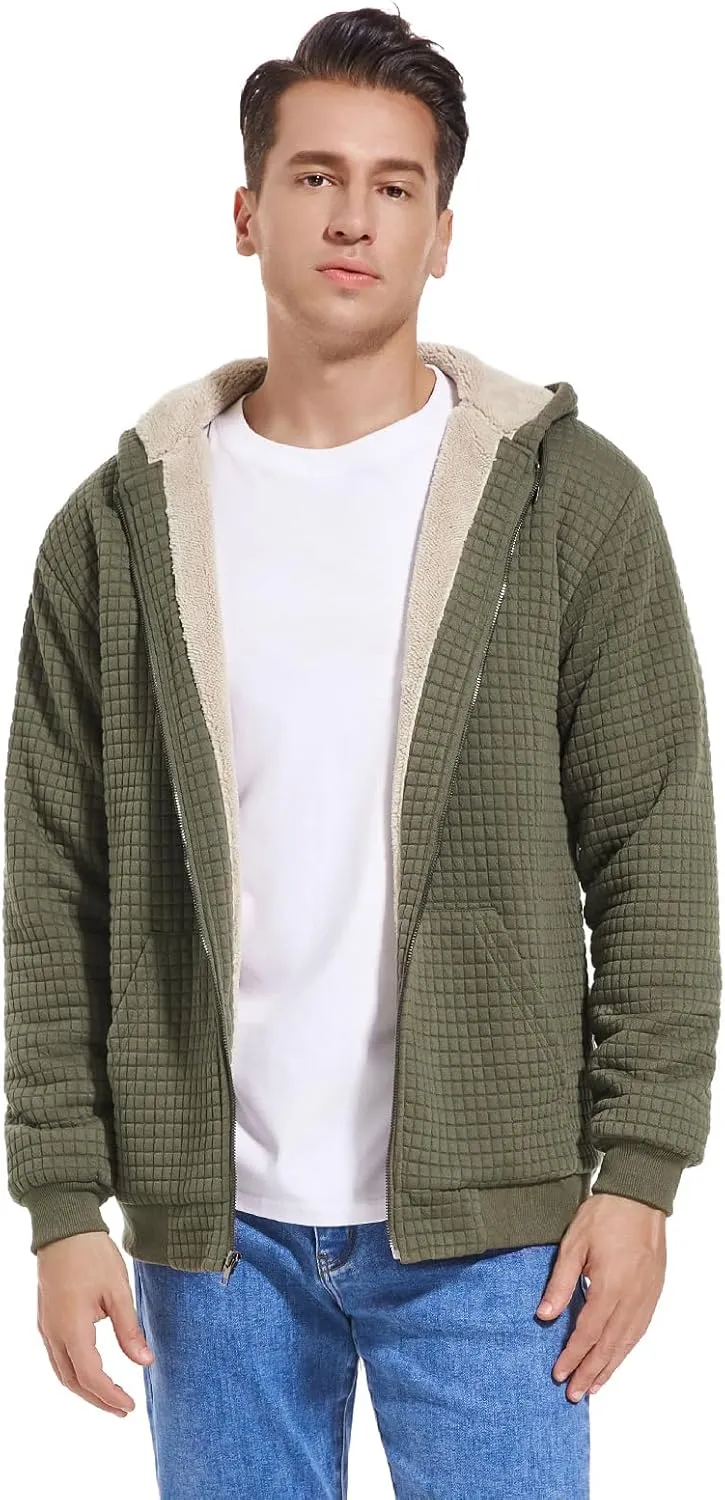 Men's Fleece Heavyweight Full Zip Hoodie Sweatshirt Jacket Hooded for Men