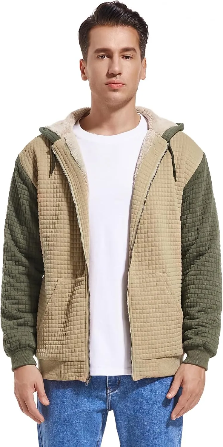 Men's Fleece Heavyweight Full Zip Hoodie Sweatshirt Jacket Hooded for Men