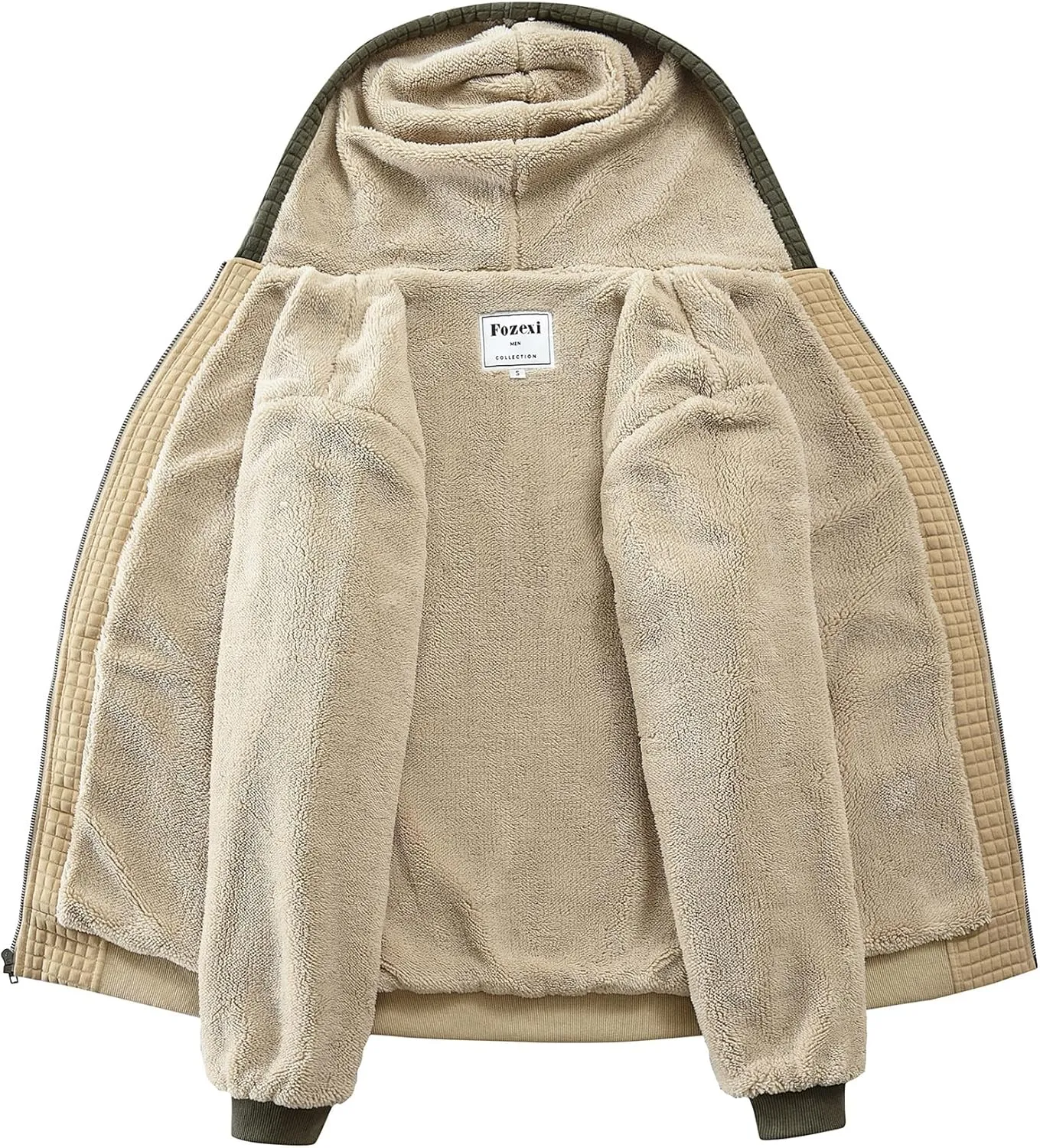 Men's Fleece Heavyweight Full Zip Hoodie Sweatshirt Jacket Hooded for Men