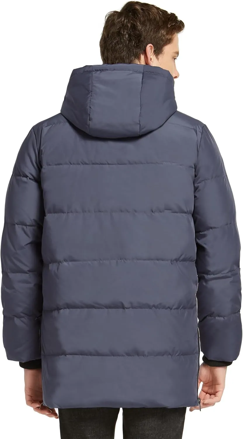 Orolay Men's Thickened Down Jacket Hooded Winter Puffer Jacket with 6 Pockets