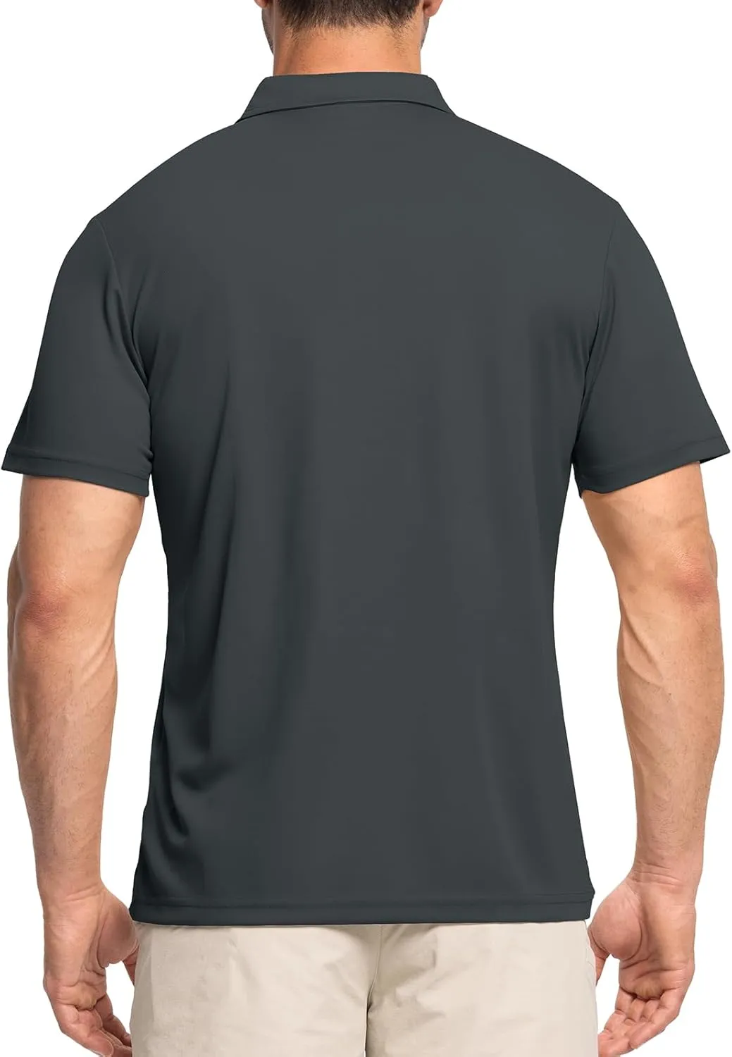 Rdruko Men's Golf Polo Shirt Short Sleeve Moisture Wicking Shirts Collared Outdoor UPF 50  Pique Jersey Shirts