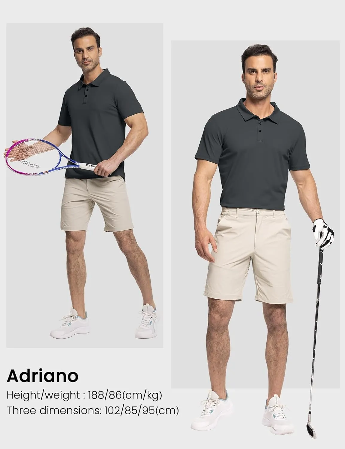 Rdruko Men's Golf Polo Shirt Short Sleeve Moisture Wicking Shirts Collared Outdoor UPF 50  Pique Jersey Shirts