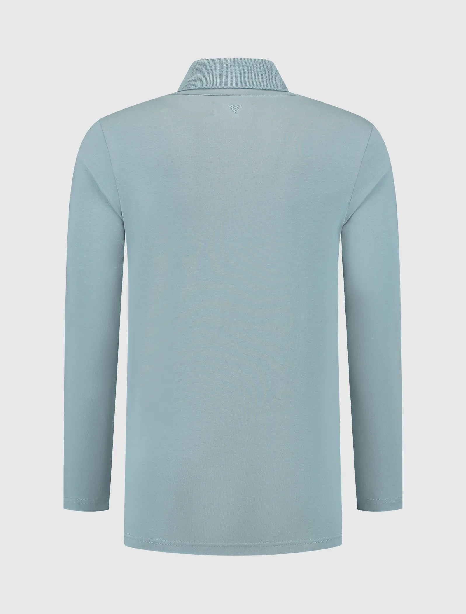 Triangle Longe Sleeve Polo | Blue Grey
